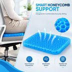 Coussin gel NoirCocoon sur une chaise de bureau