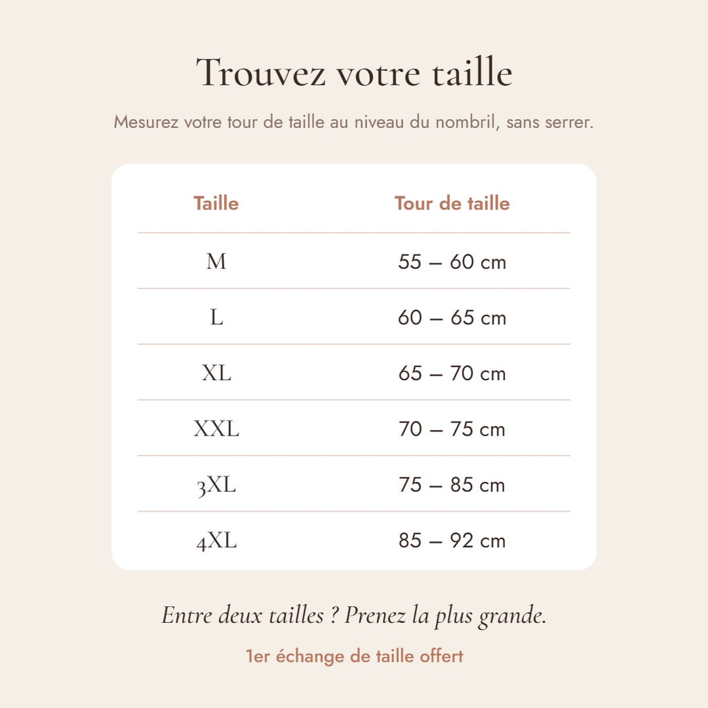 Guide des tailles de la culotte Maevia