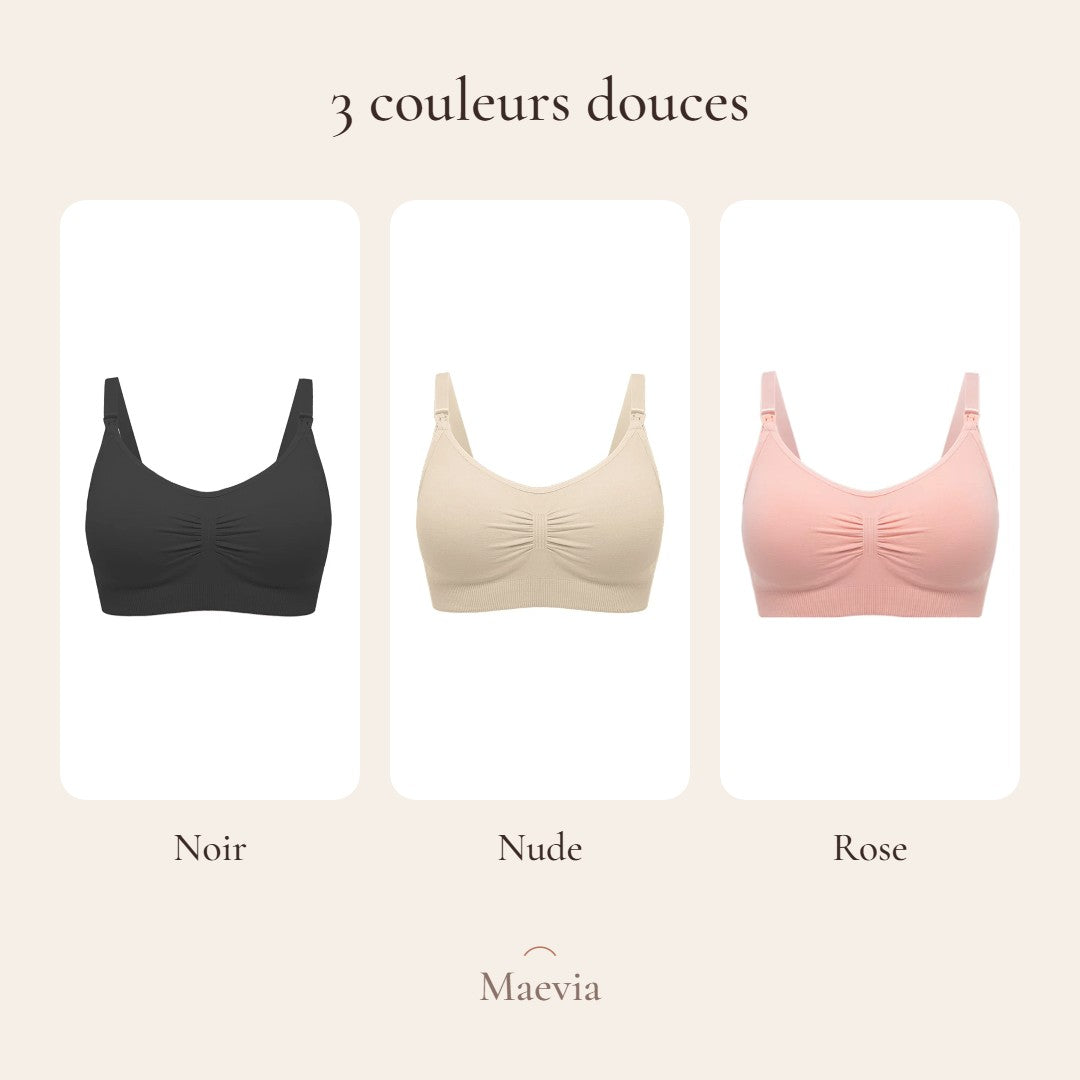 3 couleurs : noir, nude, rose
