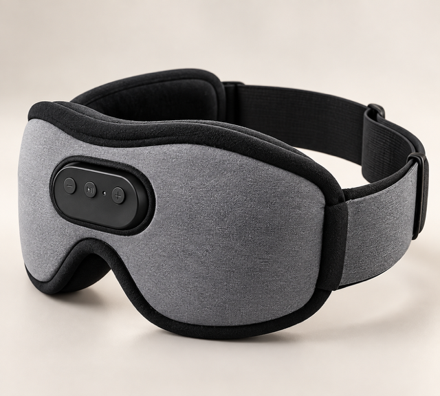 Masque de sommeil Bluetooth 3D NoirCocoon gris et noir