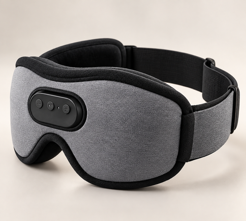 Masque de sommeil Bluetooth 3D NoirCocoon gris et noir