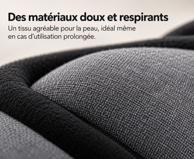 Tissu doux et respirant du masque de sommeil